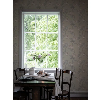 Beige vanhanajan keittiotapetti Ovansjo Durolta 521 01 image