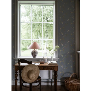 Duron sininen kukkatapetti Ekbacken 523 04 image