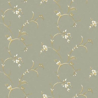 Ekbacken vihrea kukkatapetti Durolta 523 03 image