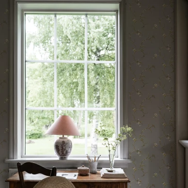 Harmaa kukkatapetti Ekbacken Durolta 523 02 image