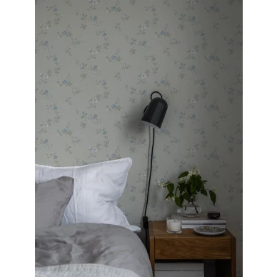 Sininen kukkatapetti makuuhuoneeseen Durolta Kerstin 525 03 image