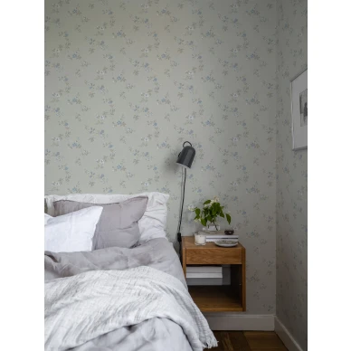 Sininen perinteinen tapetti makuuhuoneeseen Durolta Kerstin 525 03 image