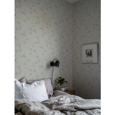 Sininen tapetti kukkakuviolla Durolta Kerstin 525 03 image