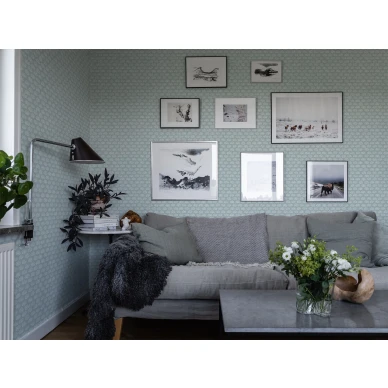 Olohuoneen sininen tapetti Majken Durolta 528 03 image