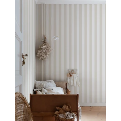 Beige raidallinen tapetti Sam Sandbergilta S10198 image