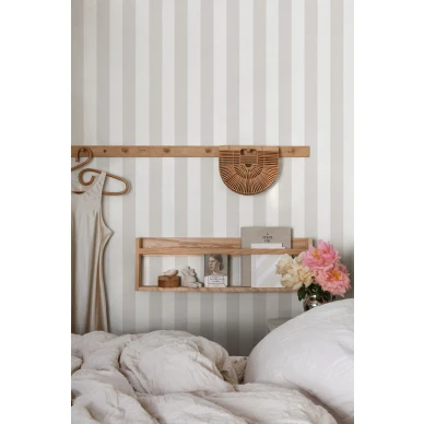 Harmaa raitatapetti Sandbergilta Sam S10225 image