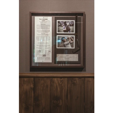 Ruskea retrotapetti Houndstooth Ulricehamnilta 904 99 image