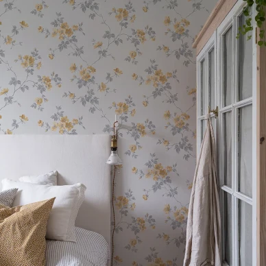 Kukkakuvioinen vanhanajan tapetti Kristina Hav Land Durolta 387 05 image