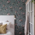 Vanhanajan kukkatapetti makuuhuoneeseen Durolta Kristina Hav Land 387 08