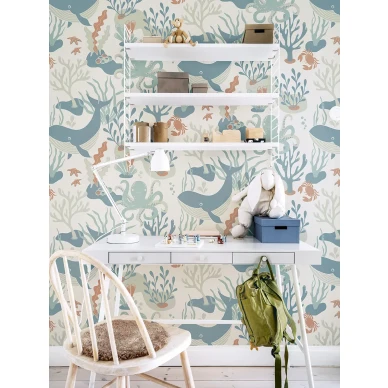 Lastenhuoneen tapetti merielamakuviolla Havet ar Djupt Durolta 611 02 image