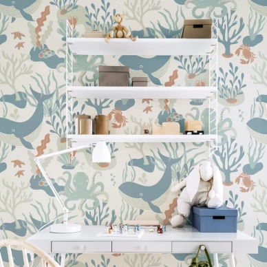 Mielikuvituksellinen lastentapetti Durolta Havet ar Djupt 611 02 image