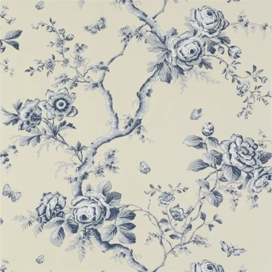Ashfield Floral beige sininen romanttinen kukkatapetti Ralph Laurenilta PRL027 05 image