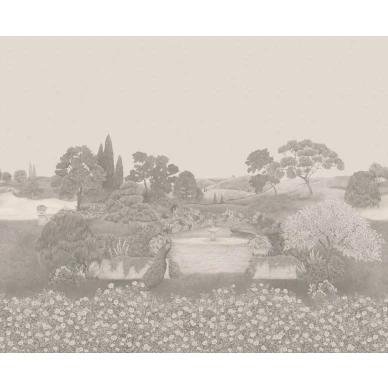 Idyll sepiaharmaa maisematapetti Cole Sonilta 120 1002 koko kuvio image