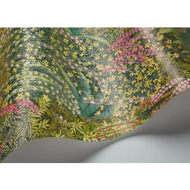 Cascade vihrea tiheakuvioinen kukkatapetti Cole Sonilta 120 5014 lahikuva image