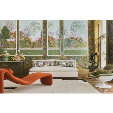 Cole Son tapetit Reverie 120 4012 tauluissa ja Cascade 120 5014 seinalla image