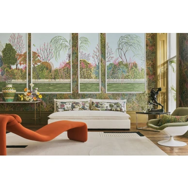 Cole Son tapetit Reverie 120 4012 tauluissa ja Cascade 120 5014 seinalla image