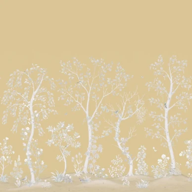 Seasonal Woods kimallettava kultatapetti puukuviolla Cole Sonilta 120 6024M image