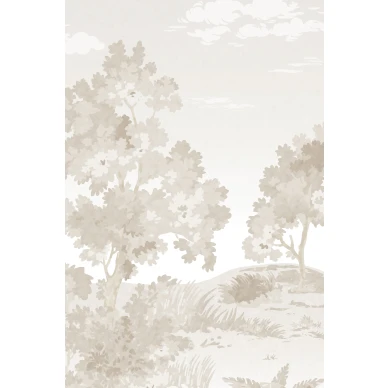 Beige mittatilattu puu tapetti Borastapeterilta Countryside Landscape 9479w image