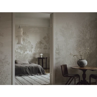 Beige puutapetti Borastapeterilta Etched Landscape 9476w image