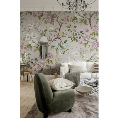 Kukkatapetti olohuoneeseen Grandiflora Rebel Wallsilta R19335 image