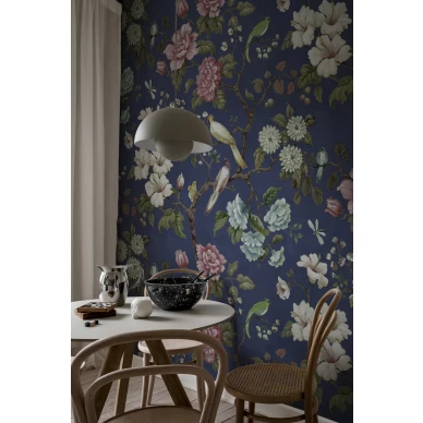 Sininen kukkatapetti Rebel Wallsilta Grandiflora R19337 image