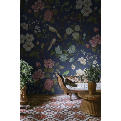 Sininen lintutapetti Grandiflora Rebel Wallsilta R19337 image