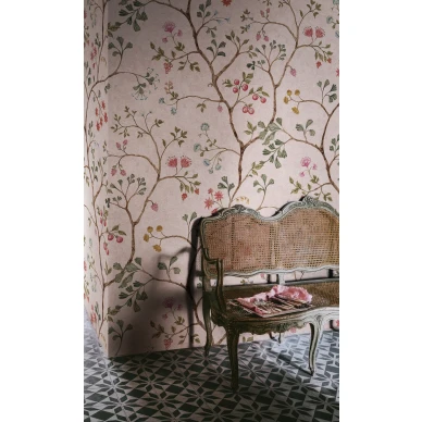 Roosa tapetti kukkakuviolla Rebel Wallsilta Song Tree R19329 image