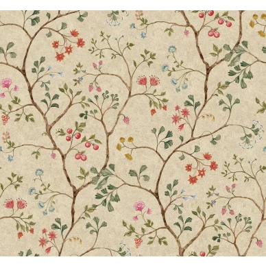 Song Tree beige kukkatapetti Rebel Wallsilta R19232 koko kuvio image