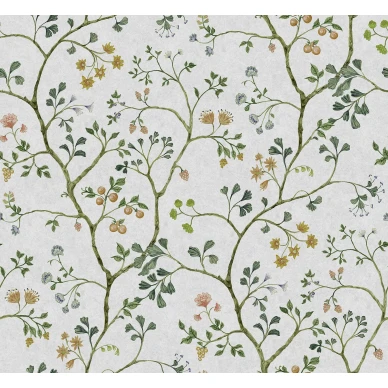 Song Tree harmaa kukkatapetti Rebel Wallsilta R19234 koko kuvio image