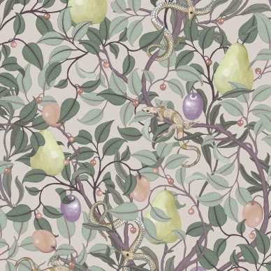 Fruit Garden pastellinvarinen puutapetti Rebel Wallsilta R19274 image