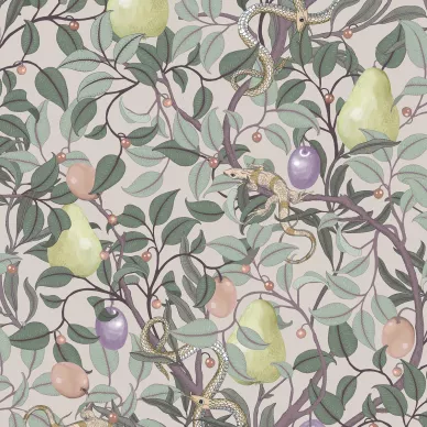 Fruit Garden pastellinvarinen puutapetti Rebel Wallsilta R19274 image