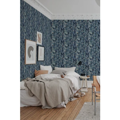 Sininen makuuhuoneen tapetti No Time To Waste Rebel Wallsilta R19272 image