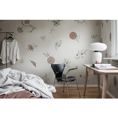 Makuuhuoneen kukkatapetti Flower Fall Rebel Wallsilta R19251 image