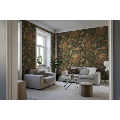 Kukkatapetti olohuoneeseen Vintage Flora Rebel Wallsilta R19238 image
