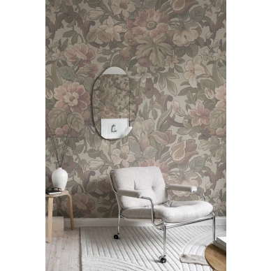 Roosa kukkatapetti Vintage Flora Rebel Wallsilta R19239 image