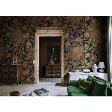 Vanhan ajan kukkatapetti Vintage Flora R19241 Rebel Wallsilta image