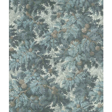 Spruce Forest sininen metsatapetti Rebel Wallsilta R19237 koko kuvio image