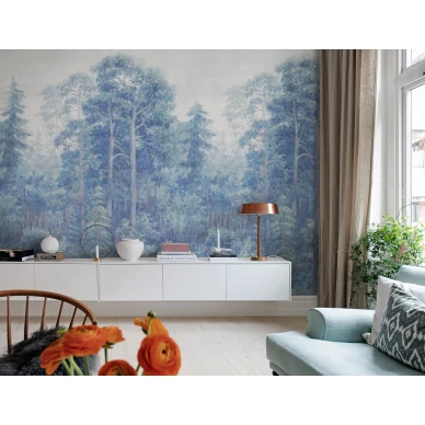 Olohuoneen metsatapetti Green Wood Rebel Wallsilta R19230 image