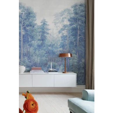 Sininen metsatapetti Green Wood Rebel Wallsilta R19230 image