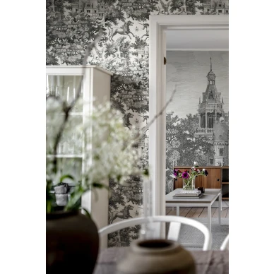 Harmaa tapetti Fairy Tale Castle Rebel Wallsilta R19228 image