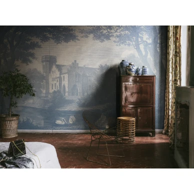 Maisematapetti Swan Pond olohuoneeseen Rebel Wallsilta R19225 image