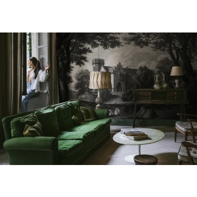 Olohuoneen harmaa maisematapetti Swan Pond Rebel Wallsilta R19224 image