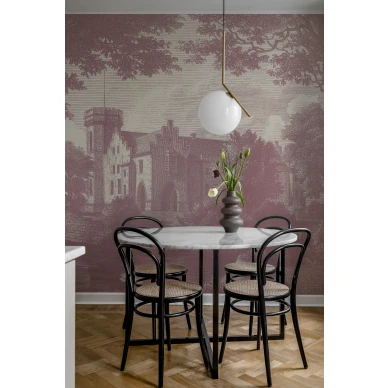 Roosa tapetti keittioon Swan Pond Rebel Wallsilta R19226 image