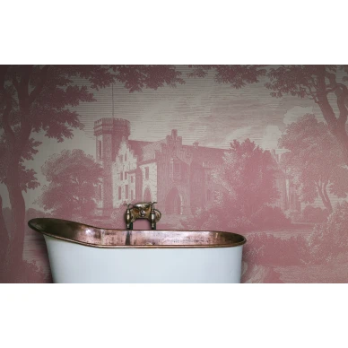 Roosa tapetti kylpyhuoneeseen Swan Pond Rebel Wallsilta R19226 image
