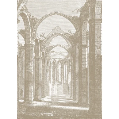 Gothic Arches beige kaarretapetti Rebel Wallsilta R19222 koko kuvio image