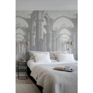 Harmaa kuvatapetti Gothic Arches Rebel Wallsilta R19223 image