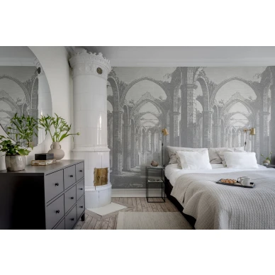 Makuuhuoneen historiallinen tapetti Gothic Arches Rebel Wallsilta R19223 image
