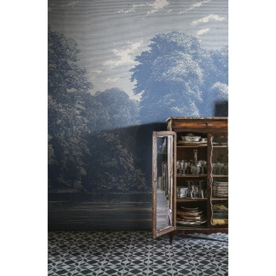 Sininen metsatapetti Spring Season Rebel Wallsilta R19219 image