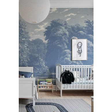 Sininen tapetti lastenhuoneeseen Spring Season Rebel Wallsilta R19219 image