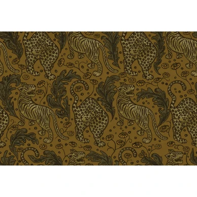 Year of the Tiger keltainen tiikeritapetti Rebel Wallsilta R19214 koko kuvio image
